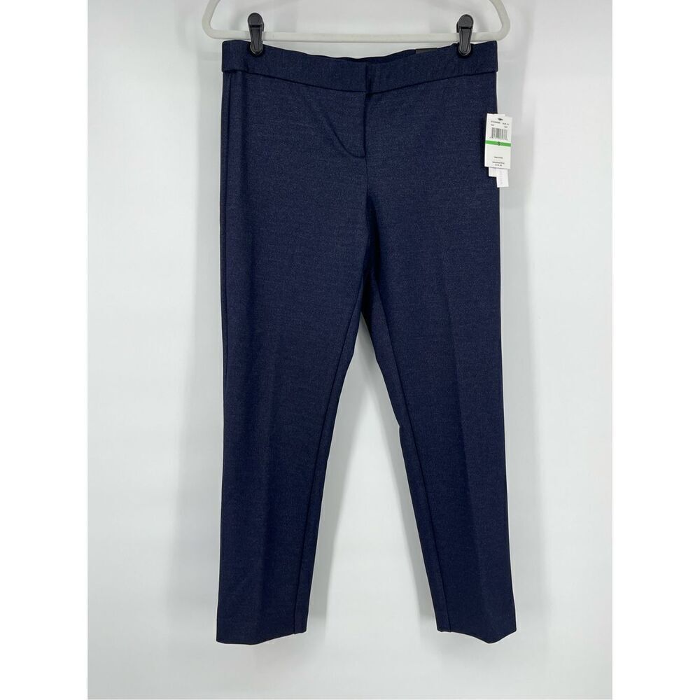 NEW Amanda & Chelsea ContemporaryFit AnklePant MetallicBlue Size 8 Elastic Waist